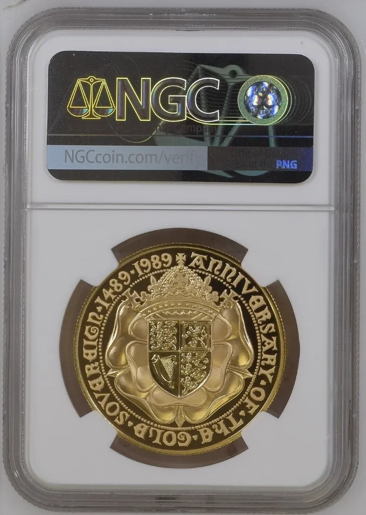 G.Britain 5SOV 1989 Gold 5 Sovereign - achterkant.webp