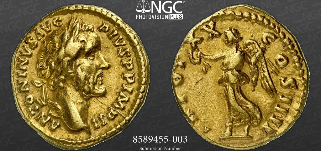 ROMAN EMPIRE AV Aureus Antoninus Pius,AD 138-161 Antoninus Pius Gold Aureus (2).webp