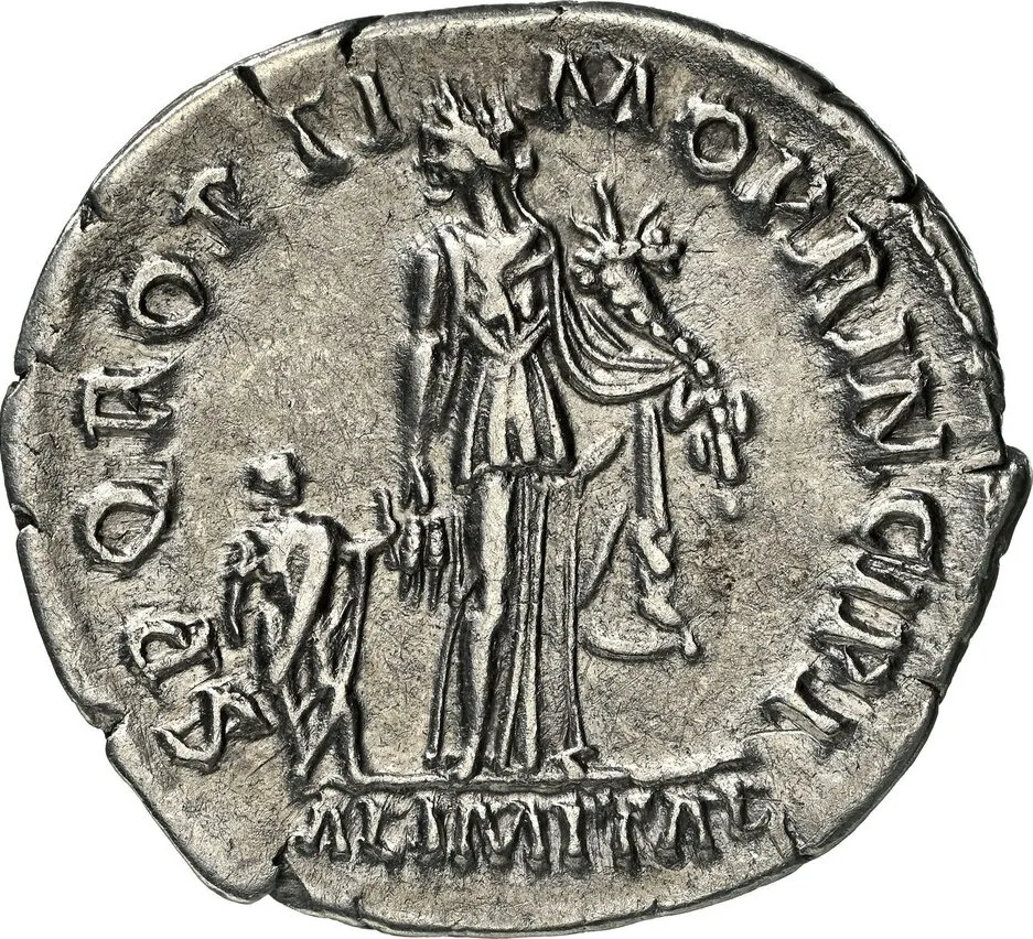 Trajan AR Denarius AD 98-117 – ALIM ITAL - Annona with Child (1).webp