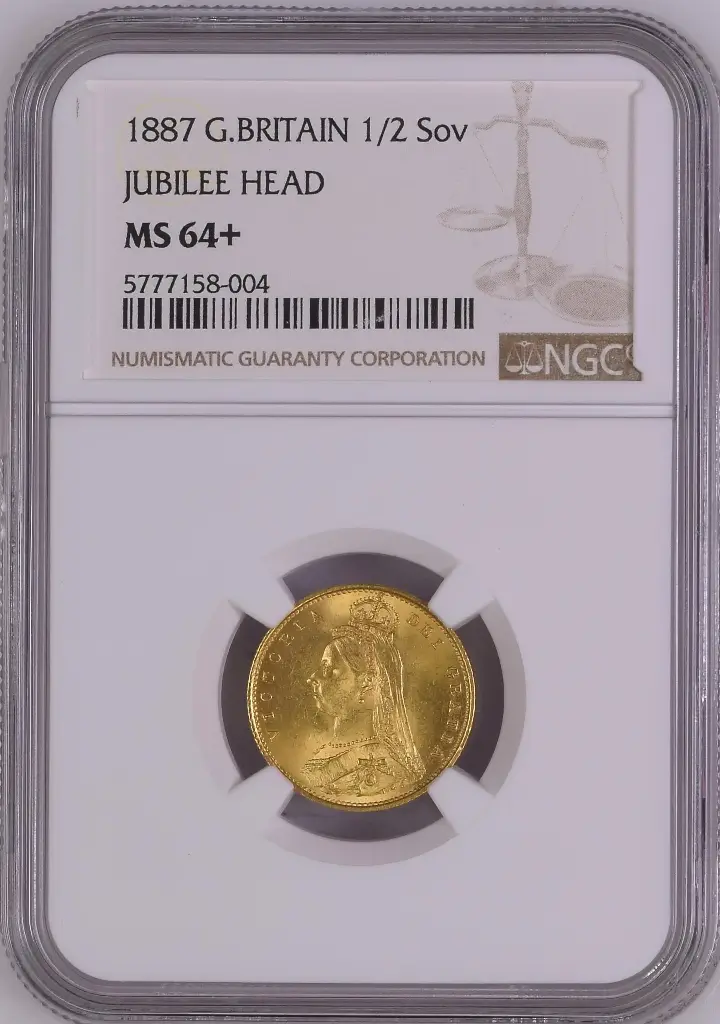 1887 G.BRITAIN JUBILEE HEAD 1/2SOV