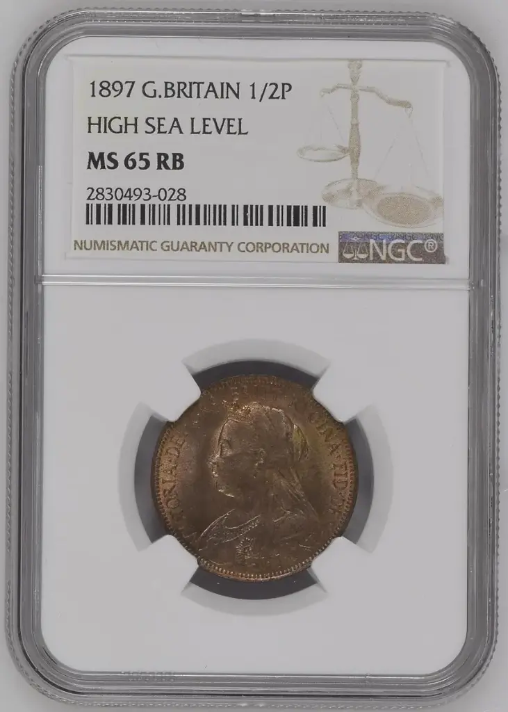 1897 Victoria Halfpenny (high sea)
