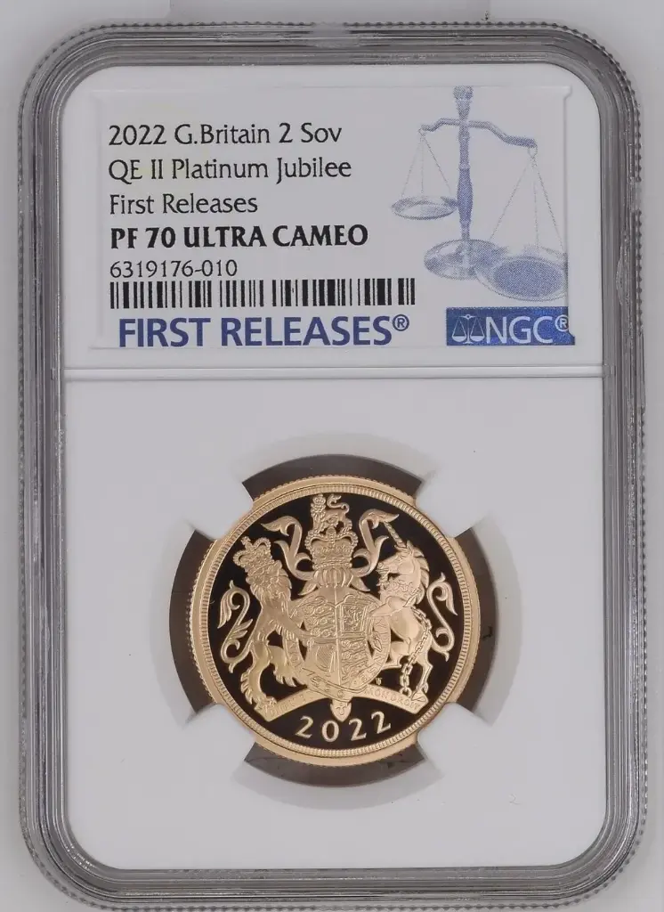 G.Britain 2SOV 2022 Platinum Jubilee Gold Proof Double Sovereign
