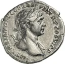 Trajan AR Denarius AD 98-117 – ALIM ITAL / Annona with Child