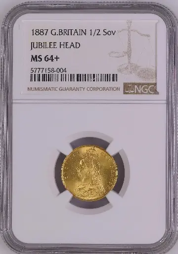 1887 G.BRITAIN JUBILEE HEAD 1/2SOV