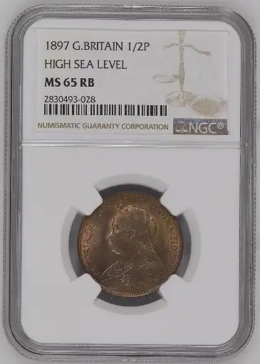 1897 Victoria Halfpenny (high sea)