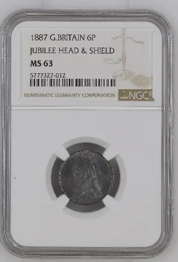 1887 G.BRITAIN JUBILEE HEAD & SHIELD 6P