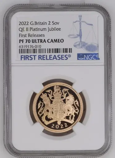 G.Britain 2SOV 2022 Platinum Jubilee Gold Proof Double Sovereign